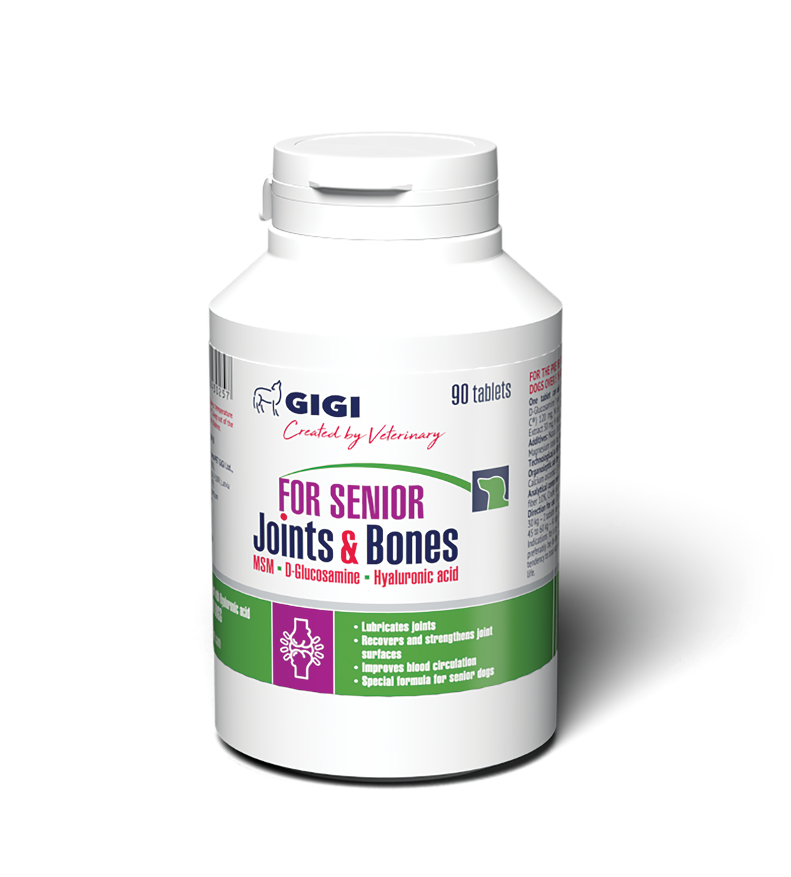 GIGI For Senior Joints & Bones препарат для зміцнення та відновлення суглобів у літніх собак 90 таб