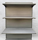 Торгові пристінні (односторонні) стелажі «Колумб» 195х100 см. RAL 7022, Б/у, фото 5