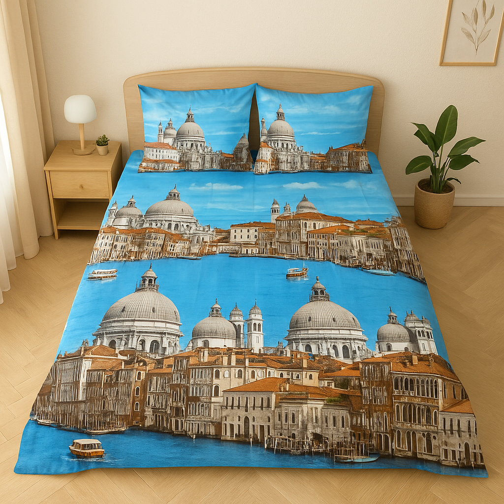 Полуторный комплект (Ранфорс) | Комплект постельного белья "Венеция" | Простынь 150х220 см, фото 1