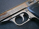 Запальничка пистолет Walther РР "Вальтер" турбо газова металева сувенірна чорна глянцева, фото 6