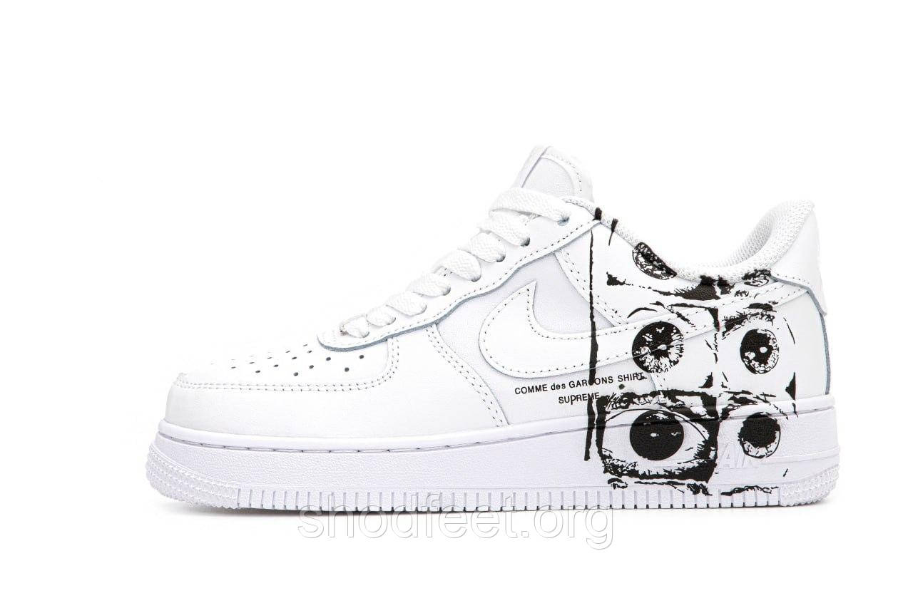 Кросівки чоловічі Nike Air Force 1 Low Supreme Comme des Garcons Shirt, фото 1