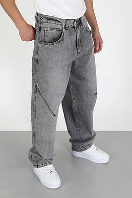 Джинси Willmen Super baggy чоловічі широкі скейтер баггі , 27  Сірий