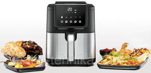 Мультипіч-аерофритюрниця Rommelsbacher FRH 1500 — компактний аерогриль, міні-духовка та фритюрниця без олії для веганської, дієтичної та здорової кухні Мультипіч-аерофритюрниця Rommelsbacher FRH 1500 — компактний аерогриль, міні-духовка та фритюрниця без олії для веганської, дієтичної та здорової кухні