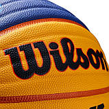 М'яч баскетбольний професійний для стритболу Wilson FIBA 3X3 Official Game Ball WTB0533XB (розмір 6), фото 6