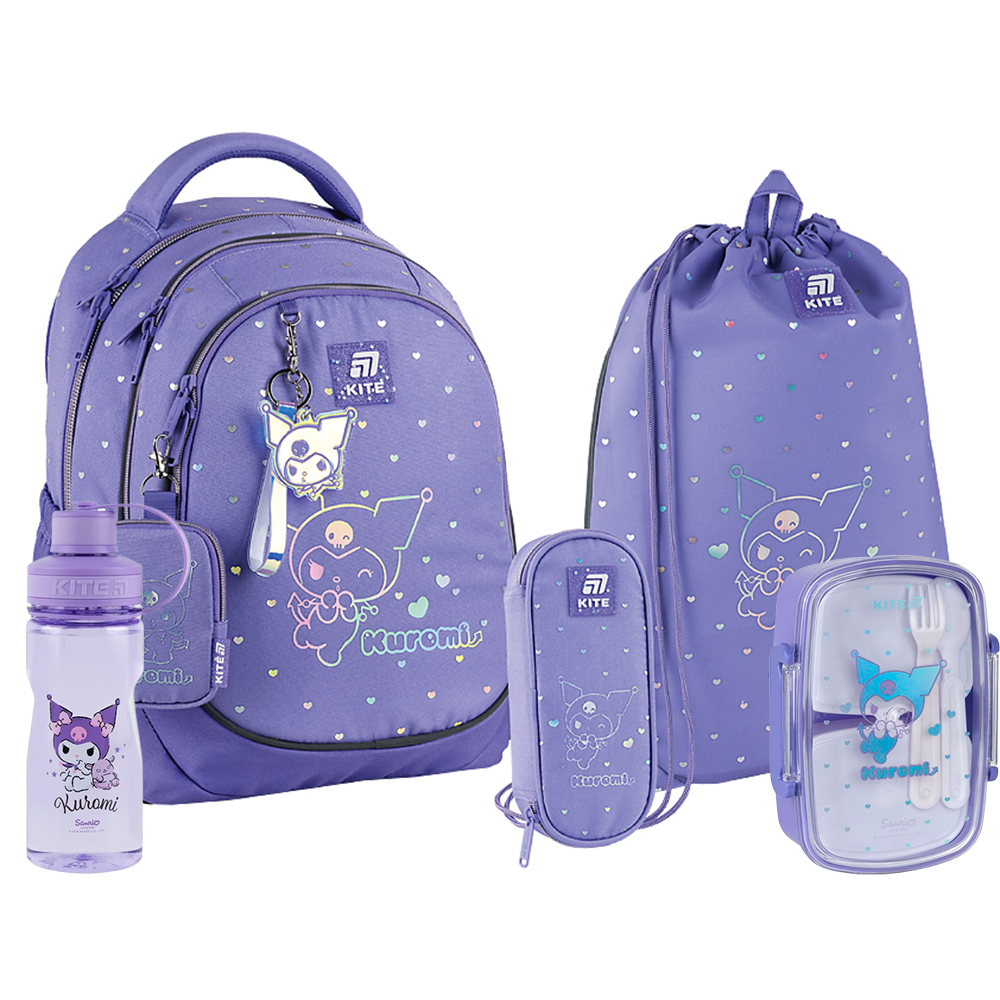 Шкільний набір Kite 5 в 1 Education Kuromi SET_HK25-700M