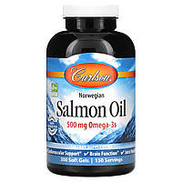 Масло лосося Carlson Labs (Salmon Oil) 500 мг 300 капсул