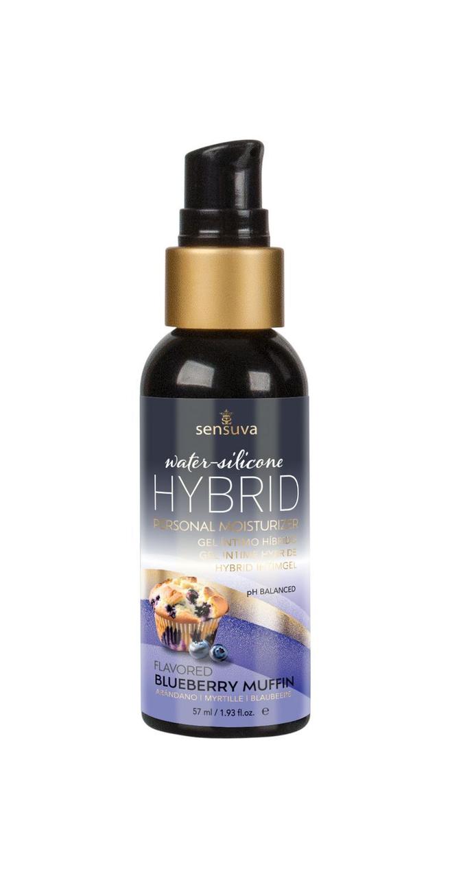 Лубрикант водно-силіконовий їстівний зі смаком чорничного мафіну Hybrid Blueberry Muffin 57 мл