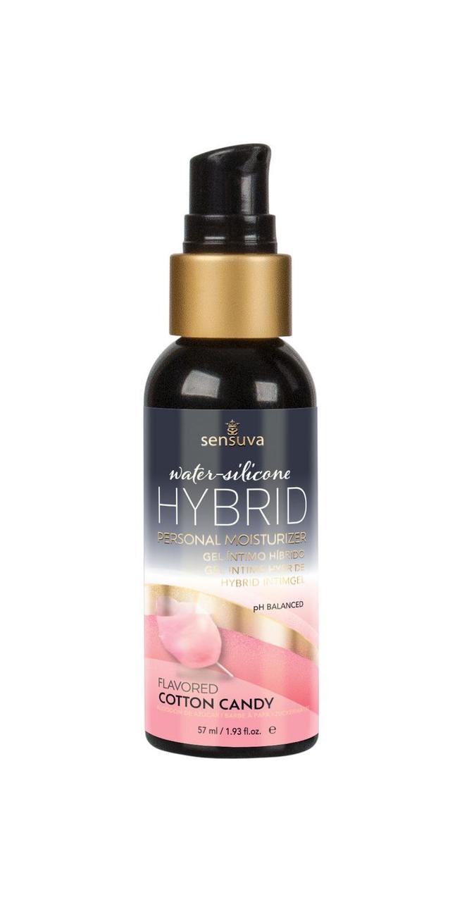 Їстівний лубрикант на гібридній основі зі смаком цукрової вати Sensuva Hybrid Formula Cotton Candy 57мл, фото 1