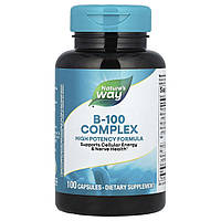 Комплекс B-100 з коферментом B2, Nature's Way, 100 капсул