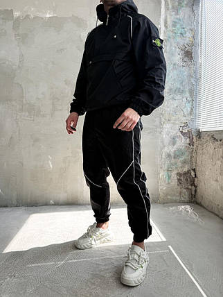 Чоловічий чорний спортивний костюм STONE ISLAND, фото 4