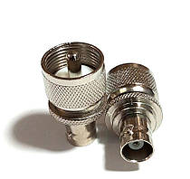 Перехідник UHF male (PL259, SO-239) - BNC-female (тато-мама)