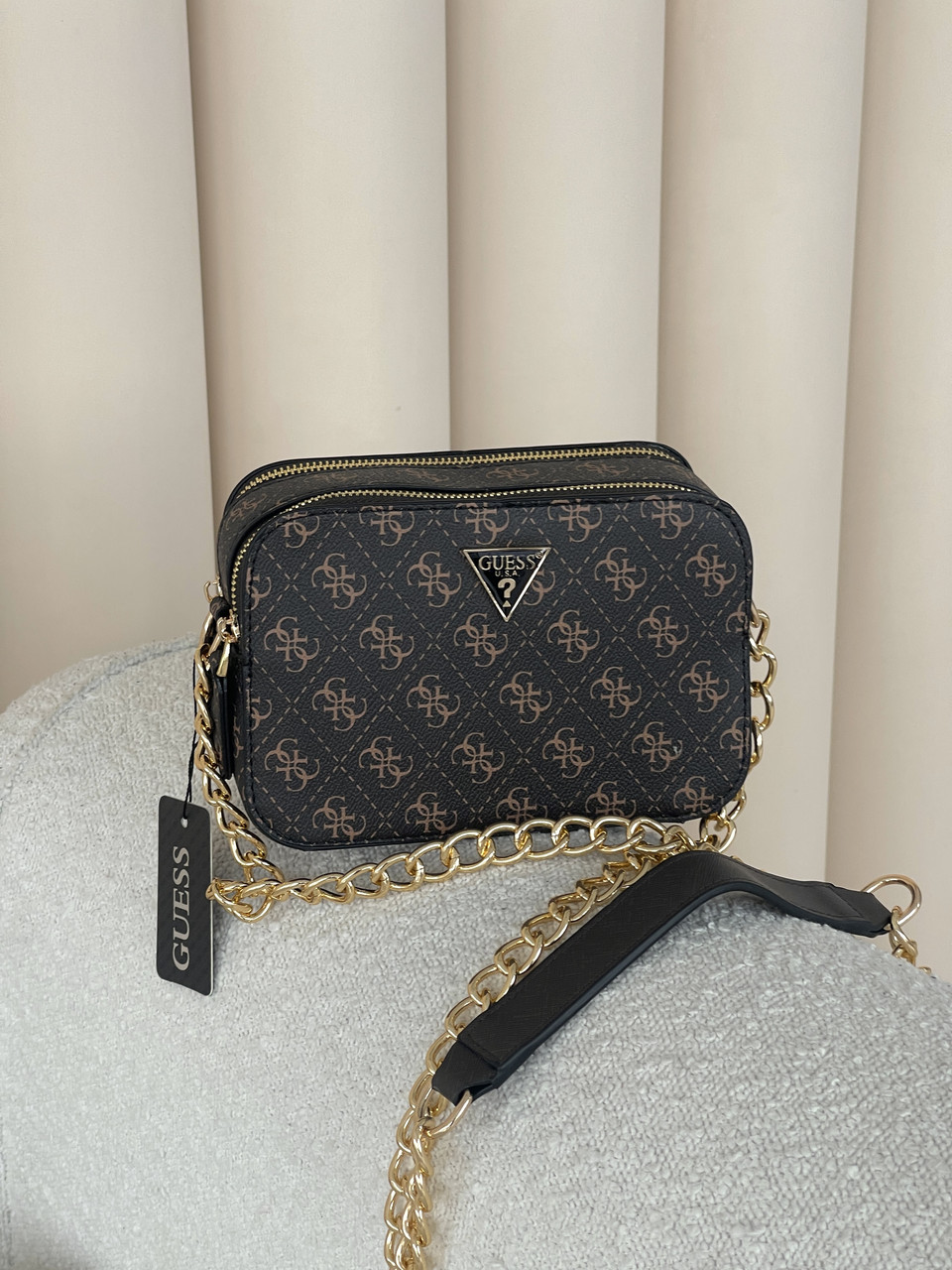 Сумка жіноча Guess Noelle коричневий крос боді Гесс, фото 1