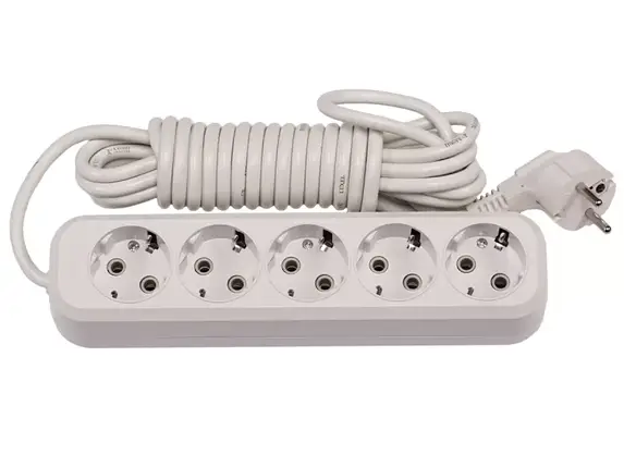 Мережевий подовжувач Luxel 5 розеток 5М із заземленням (7175), фото 1