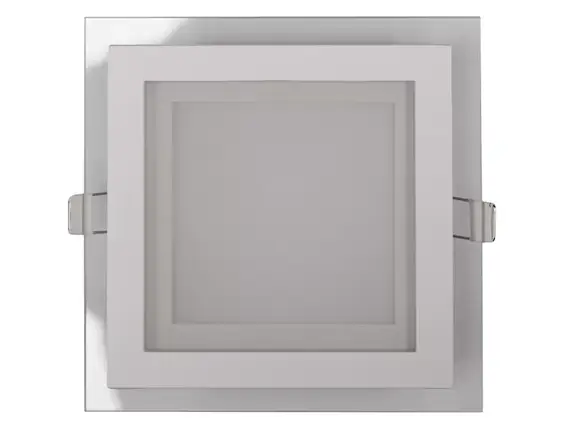 LED-панель Luxel зі скляним декором 200х200х30мм 220-240V 18W (DLSG-18N 18W), фото 1