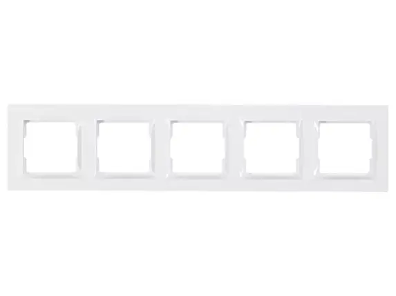 Рамка 5-а горизонтальна Luxel JAZZ (9025) біла, фото 1