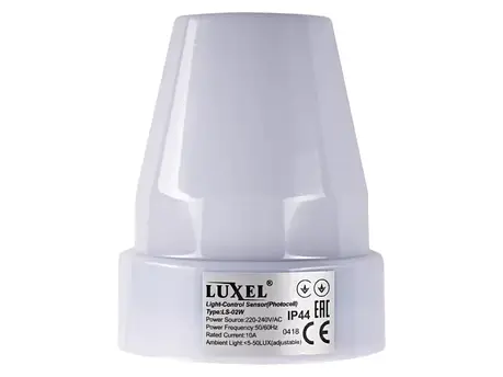 Датчик світла Luxel 10A IP44 (LS-02W), фото 1