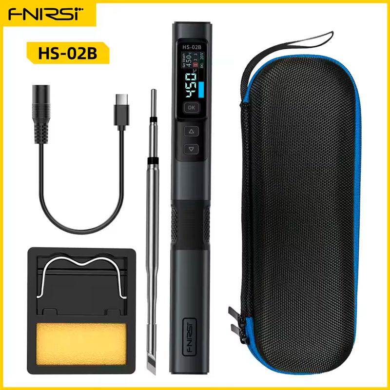 FNIRSI HS02B – портативний паяльник, від 100°С до 450°C, потужність 100Вт, з жалом HS02B-K