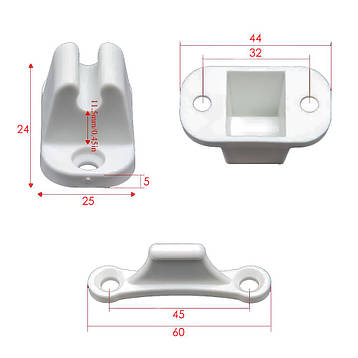 Фіксатор дверей HP-trailer у зборі білий NC099, фото 2