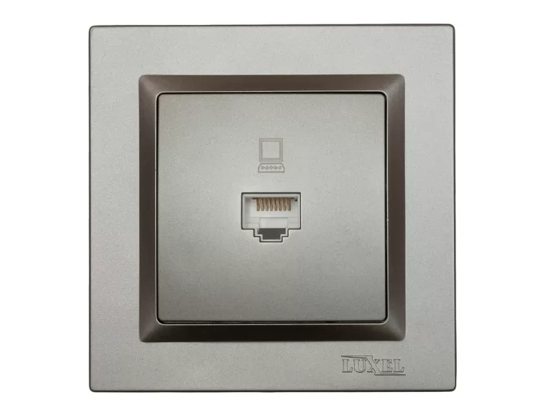 Комп'ютерна розетка Luxel JAZZ (9727) Графітова