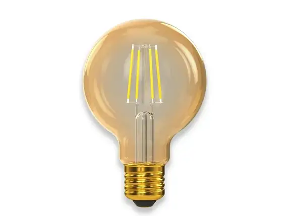 Філаментна світлодіодна лампа Luxel 077-HG 5W G80 E27 2500K (077-HG) Gold, фото 1