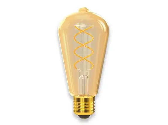 Філаментна світлодіодна лампа Luxel 079-HG 6W ST64 E27 1800K (079-HG) Gold, фото 1
