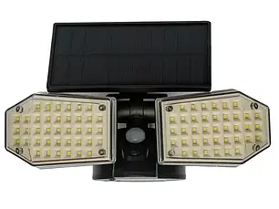 Світлодіодний світильник Luxel на сонячних батареях з датчиком руху IP65 40W (SSWl-09C), фото 1