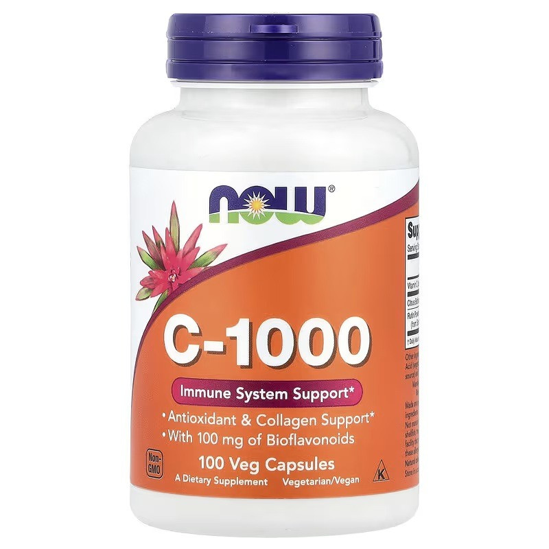 Вітамін C-1000, Vitamin C-1000, Now Foods, 100 Капсул