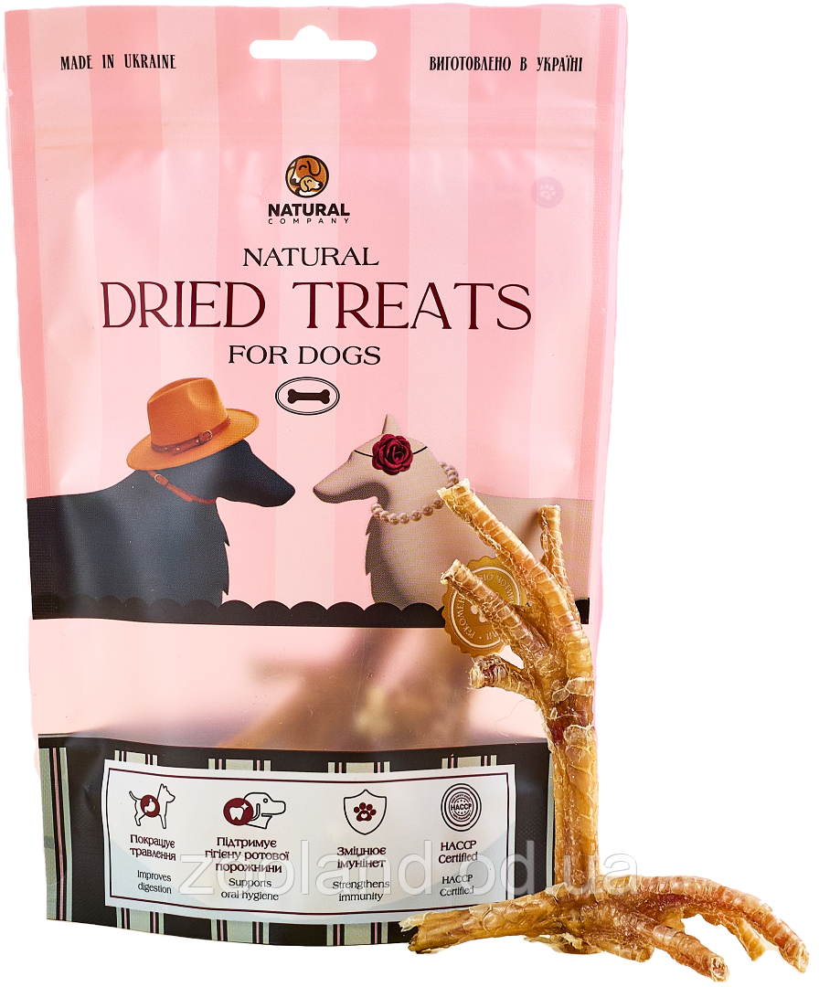 480-02 Natural Dried Treats Лапи курячі, 5 шт.