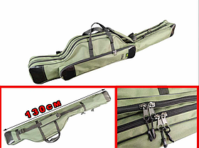 Чохол для вудилищ з котушками на 2 відділення 130 см Проф монтаж - Якісний чохол під вудки