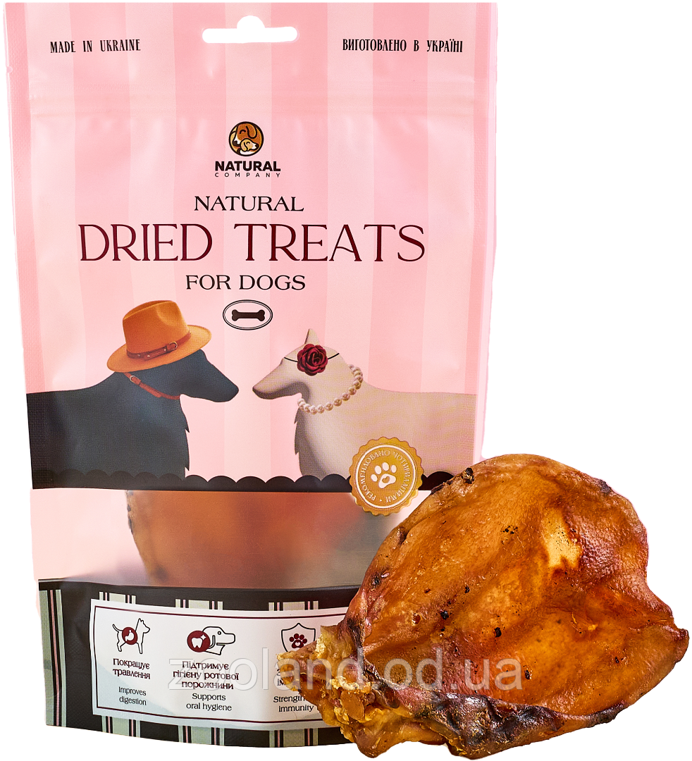 300-02 Natural Dried Treats Вуха свинячі, 1 шт.