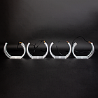 Ангельські очі BMW (F25) CRYSTAL W+Y (Білий+Жовтий), фото 4