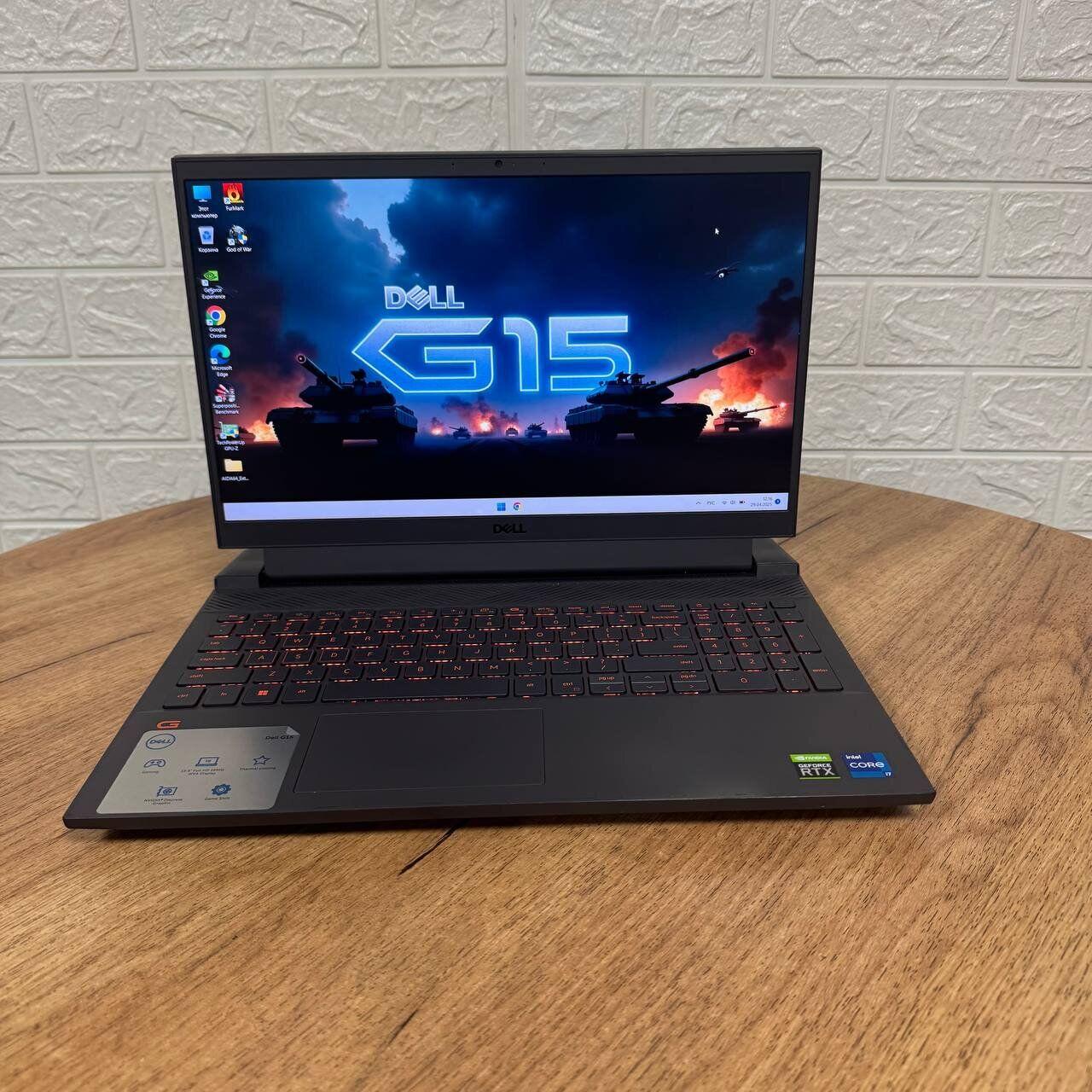 Б/в Ігровий ноутбук Б-клас Dell G15 5511 15.6" 1920x1080| i7-11800H| 16GB RAM| 512GB SSD| RTX 3060 6GB