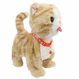 М'яка іграшка котик на повідці (ходить, облищує, співає, повторює) арт. 933-159 E, фото 4