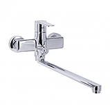 Змішувач для ванни Qtap Taurus з довгим поворотним виливом (з душовим гарнітуром) QTTAU260CRM45663 Chrome, фото 3