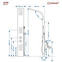 Душова панель CORSAN ALTO SILVER з термостатом, фото 2
