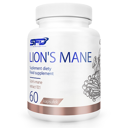 Їжовик гребінчастий SFD Nutrition Lion`s Mane 600 мг 60 капс., фото 1