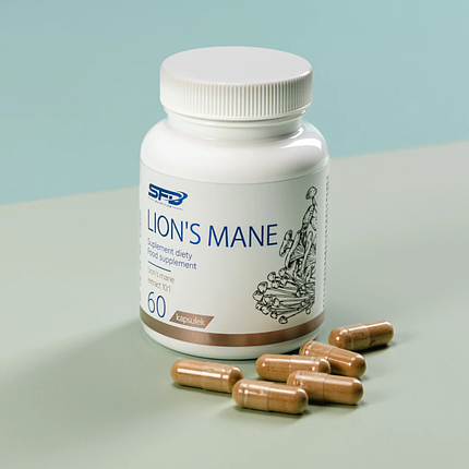 Їжовик гребінчастий SFD Nutrition Lion`s Mane 600 мг 60 капс., фото 2