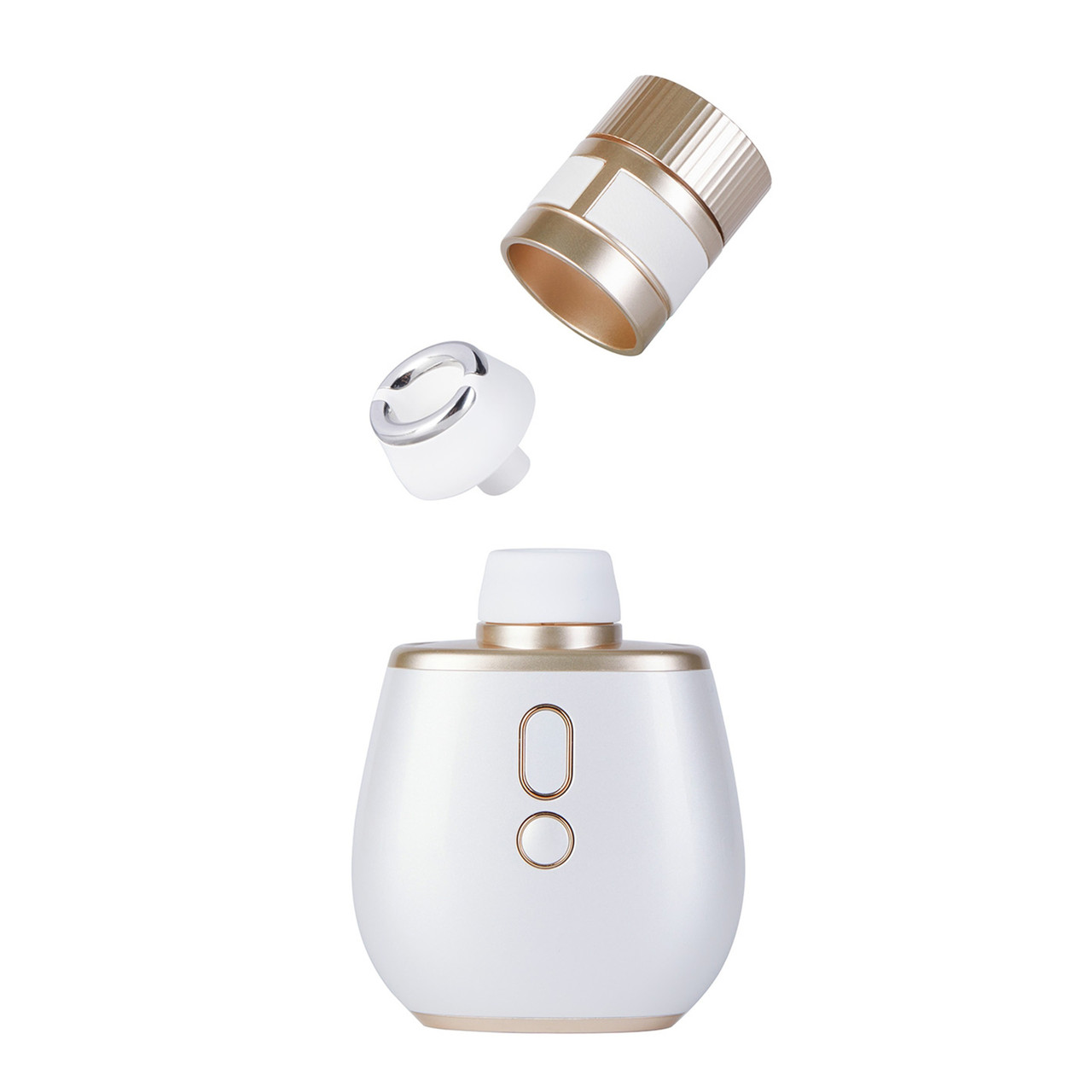 Стимулятор у вигляді парфумів BeYourLover Aromia з вакуумом та мікрострумами, кремовий, фото 1