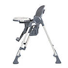 Дитячий стільчик - гойдалка для годування з заколисуванням EL CAMINO ME 1087-G SWAN Dark Gray Темно-Сірий, фото 5