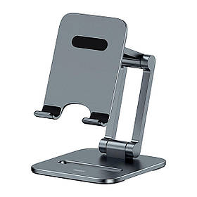 Тримач для мобільного Baseus Desktop Biaxial Foldable Metal Stand (for Phones) Grey ly