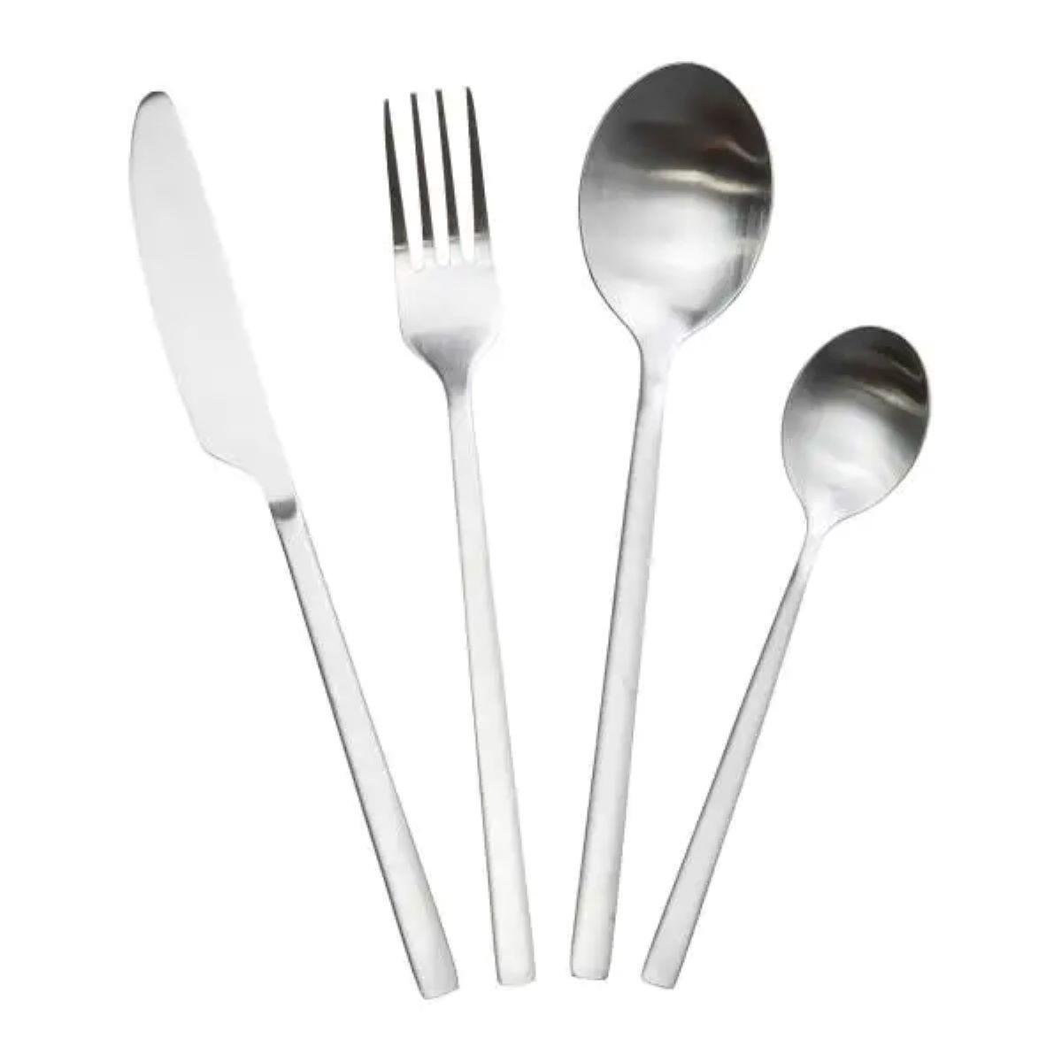 Набір столових приборів на 6 персон 24 предмети столовий набір приборів Сріблястий HP-20-24, фото 1