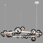 Біла кругла люстра з кульок на 24 лампи "Bubbles" (918LP267-24 WH+BK)