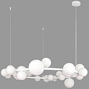 Біла кругла люстра з кульок на 24 лампи "Bubbles" (918LP267-24 WH+WH)