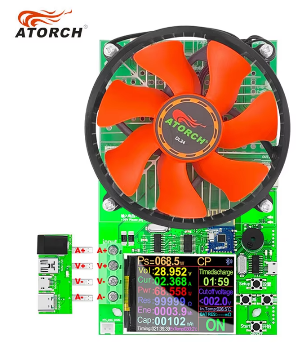 Тестер ємності акумуляторів DL24 150Вт 20А (4 дроти, Bluetooth)