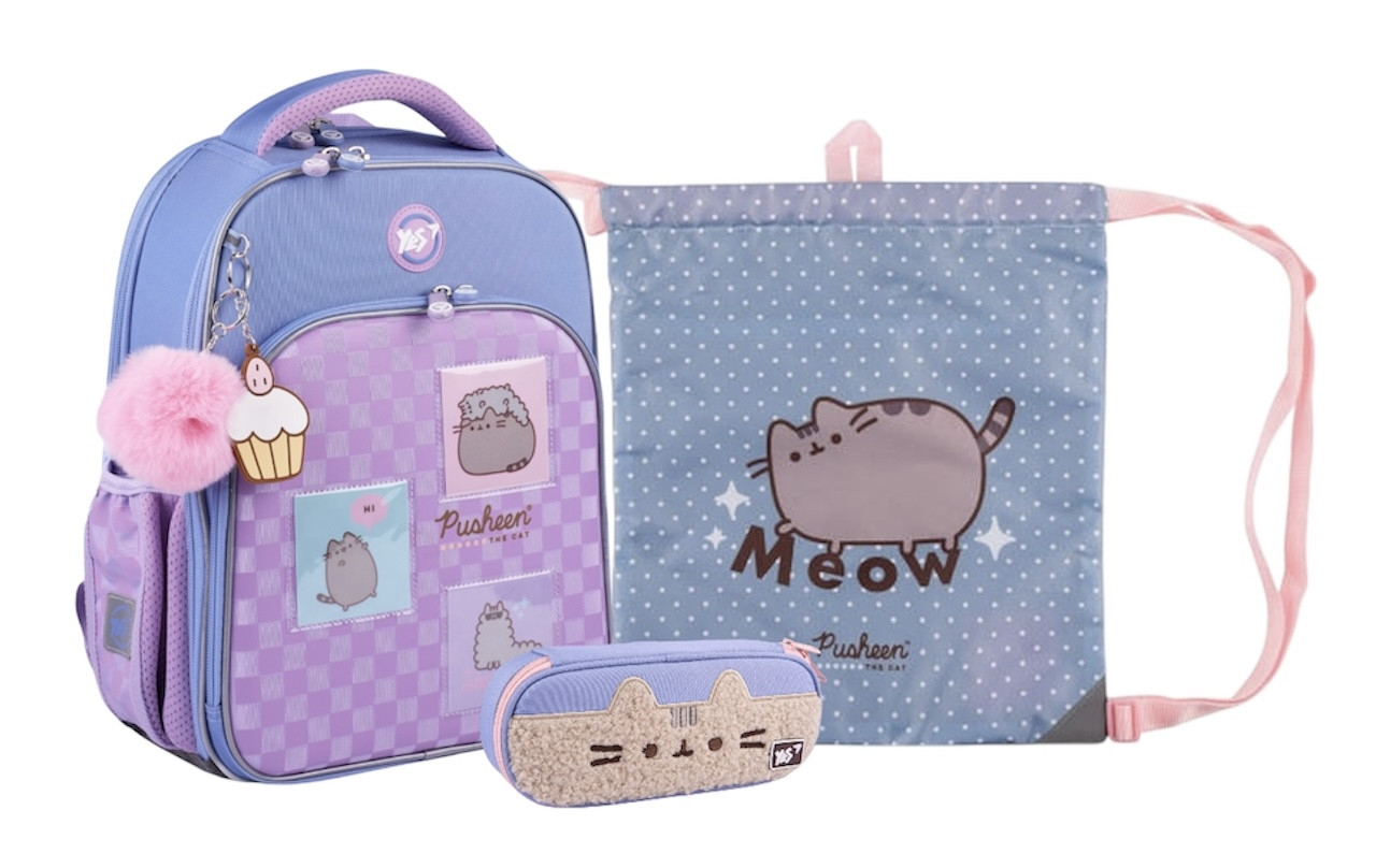 Шкільний набір YES S-78 Pusheen (рюкзак, пенал, сумка) 130-145 см, фото 1