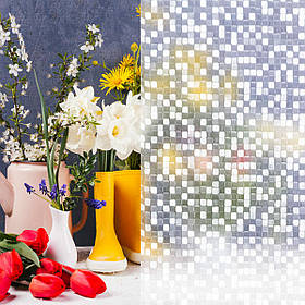 Вітражна плівка самоклеюча на вікна 60см, самоклейка на скло рулон 10м, ПВХ віконна плівка, Мозаїчна