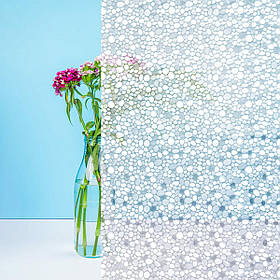 Вітражна плівка самоклеюча на вікна 60см, самоклейка на скло рулон 10м, ПВХ віконна плівка, Галька