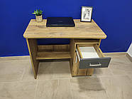 Маленький письмовий стіл учнівський для дитини школяра, підлітка з тумбою 90 см Дуб Флагшток, фото 2