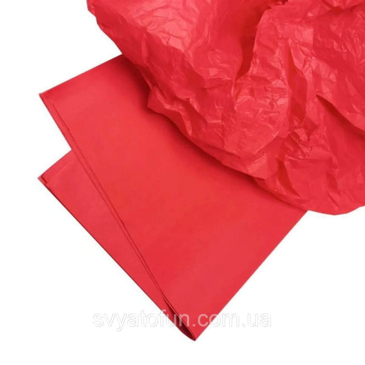 Папір тіш'ю червоний 10 аркушів