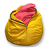 Дитяче крісло мішок жовте 90х60, фото 3